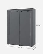 Garderobe met kledingstaven - Linnenkast - Kledingrek - opvouwbaar - 140 x 43 x 174 cm