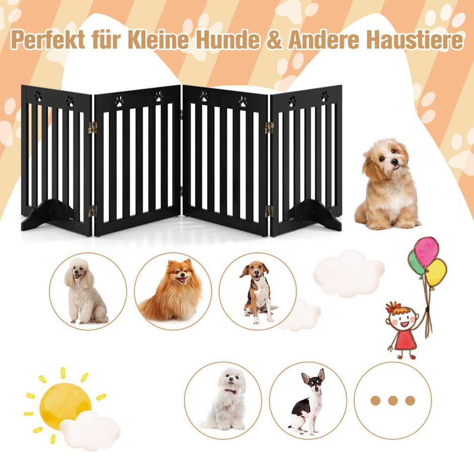 paneler – Hundspärrport Vikbar trappgrind – 4 203 x 60 x 1,5 cm – Brun