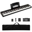 tangenter – digitalt piano bärbart fullformat elektriskt keyboard – 88 – Svart