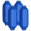 Pack – Boat Fenders för dockning Ribbed Bumpers – 4 – Blå