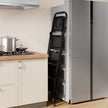 stegs – stege med verktygshållare och halkfria pedaler Hopfällbar en belastningskapacitet på upp till – 4 150 kg – Svart