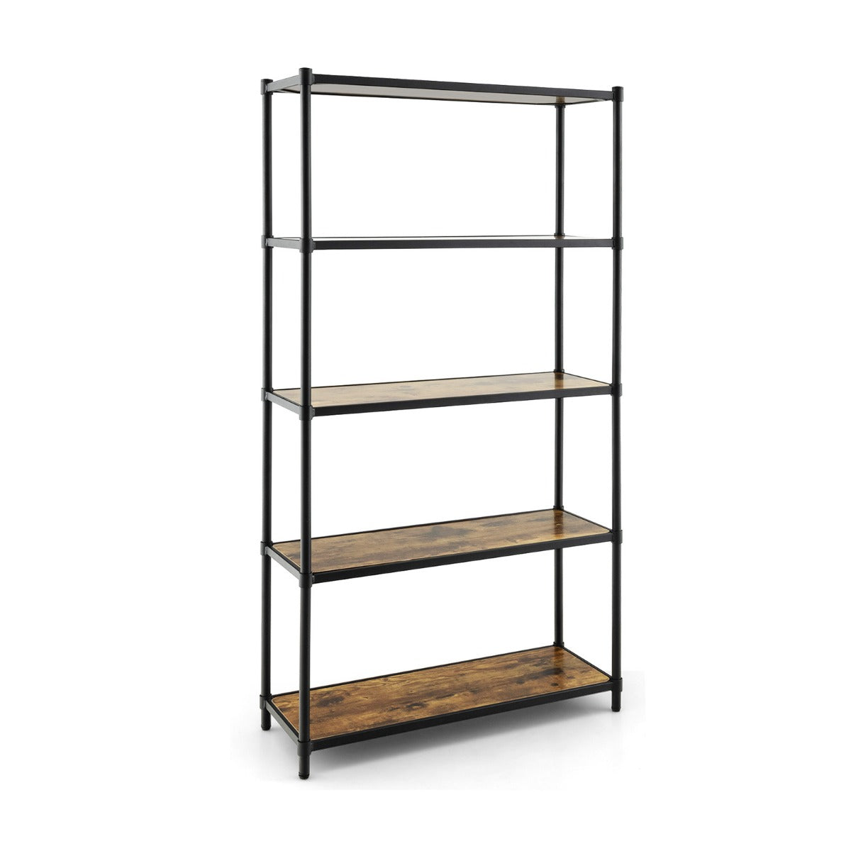 vånings – bokhylla Fristående förvaringshylla – 5 80 x 29 x 154 cm – Brun