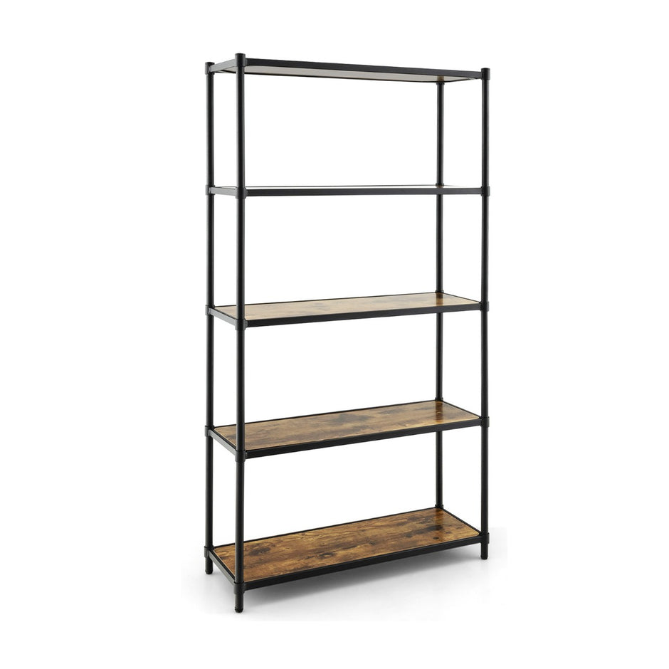 vånings – bokhylla Fristående förvaringshylla – 5 80 x 29 x 154 cm – Brun