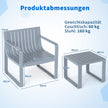 delat – trädgårdsmöbelset av PP Väderbeständigt balkongset med trädgårdsstolar och bord Balkongmöbler – 2 – Grå