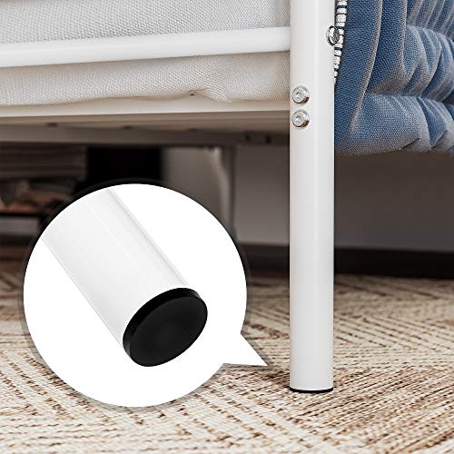 Eenpersoonsbedframe – Stalen constructie – Wit