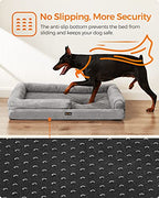 Hondenbed - Hondensofa - 120 x 85 x 25 cm - Afneembare en wasbare hoes - Grijs