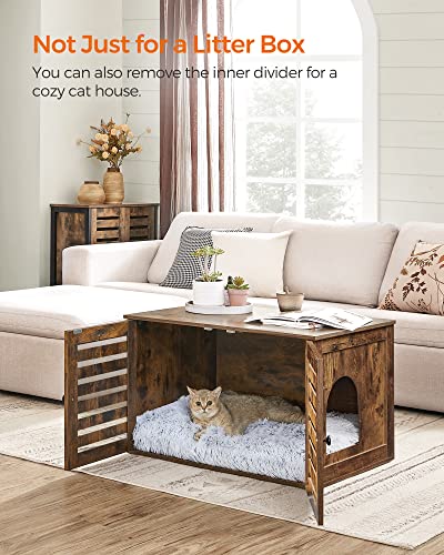 Kattenhuis – Met zij-ingang en deuren – Vintage bruin