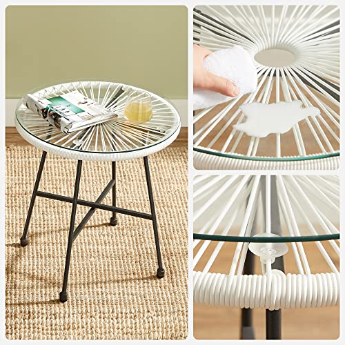 Tuinmeubelset – Ergonomisch design – 2 stoelen en tafel – Wit