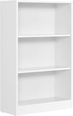 Boekenkast - Opbergkast - 3 Niveaus - Van hout - Wit