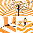 Strandparasol – Opvouwbaar – Ø 160 cm – Gestreept oranje/wit