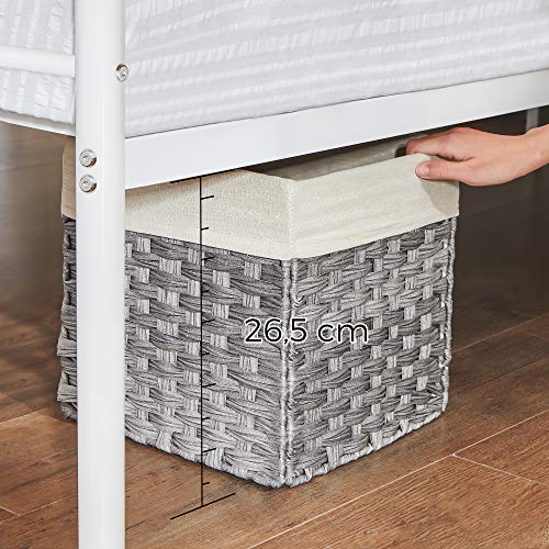 Eenpersoonsbedframe – Stalen constructie – Wit