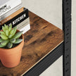 Opbergrekken – Set van 2 – 5 planken – Vintage bruin-zwart