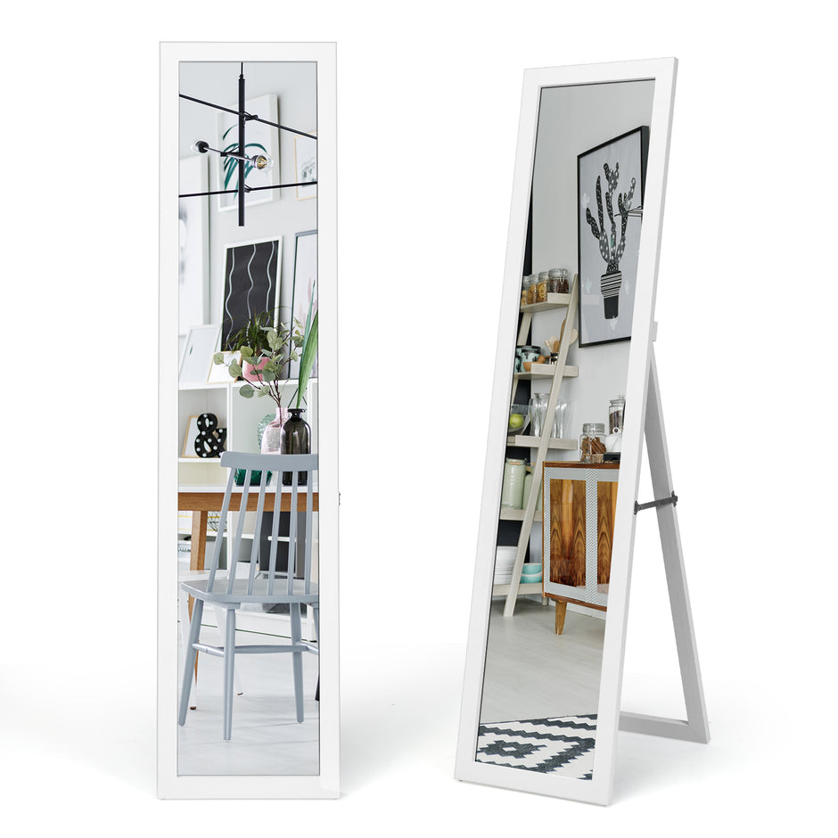 i – fullängdsspegel Hellängdsspegel med träram – 2 1 37 x 155 cm – Vit