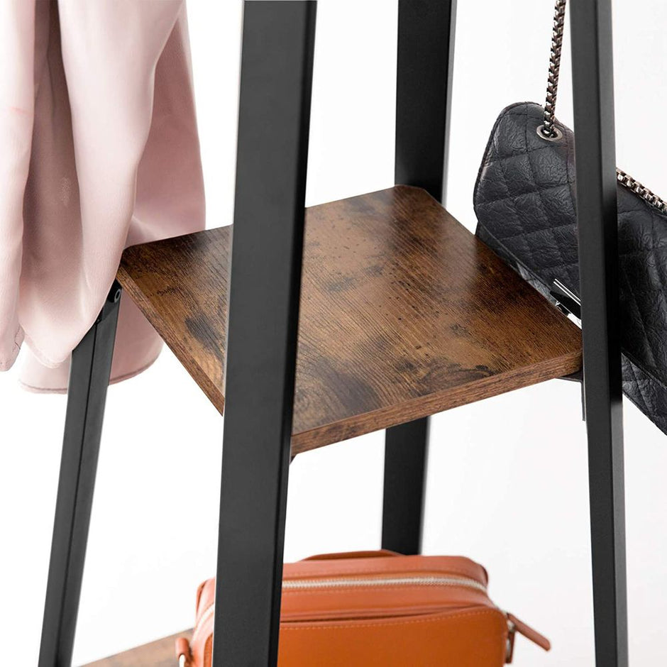 Kapstok met 3 planken en 8 haken – Industrieel ontwerp – Tot 10 kg draagvermogen