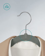 Kledinghangers - Fluwelen kleerhangers - Set van 30 stuks - Antislip - Draaibare haak - Grijs