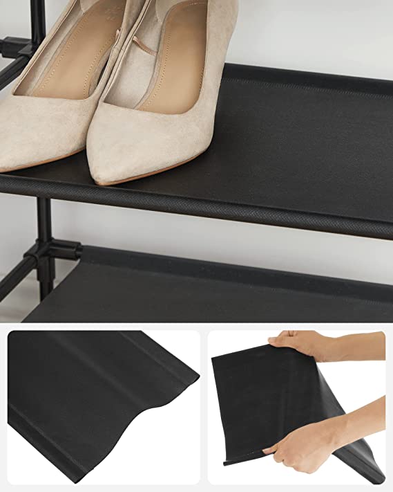 Schoenenrek – 5 niveaus – Compact ontwerp – Zwart – Voor verschillende soorten schoenen