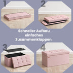Bank met Opbergruimte – 38 x 76 x 38 cm – Zitkist – Bedbank