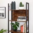 Boekenkast 5 planken – Vintage bruinzwart – 62 x 24 x 165 cm – Met kantelbeveiliging