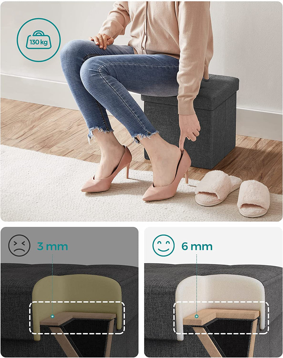 Zitkruk met opbergruimte – Ruimtebesparend – Donkergrijs