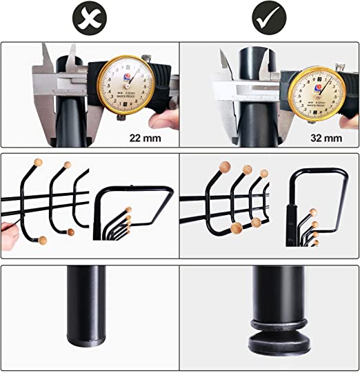 Kapstok met 18 haken en 3 schoenenrekken - staal - zwart