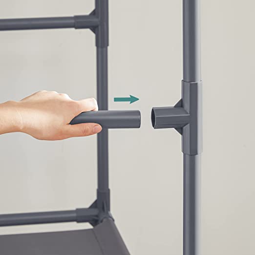 Kledingrek – 2 kledingstangen en 2 planken – Wit