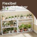 Badkamerplank, badkamerplank, plantenplank met 3 verstelbare planken