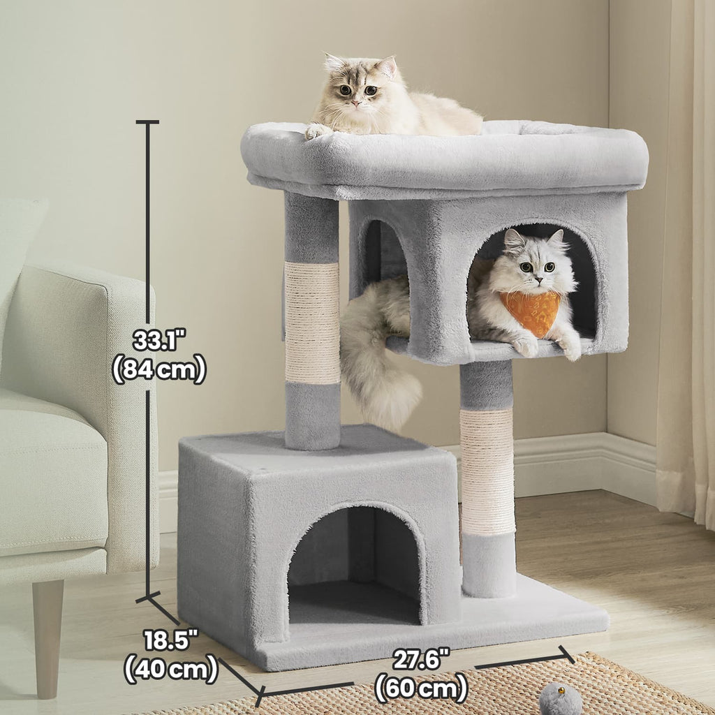 84 cm hoge krabpaal, krabpaal voor grote katten, groot uitkijkplatform