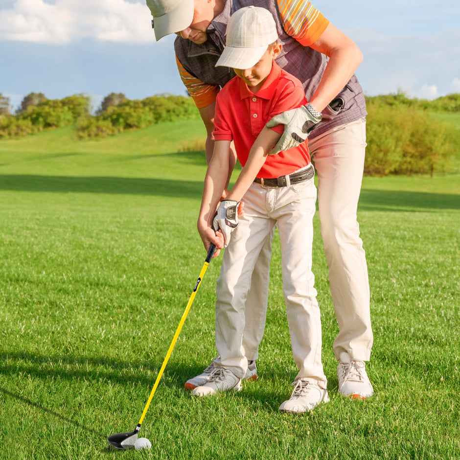 Golf – #3 Fairwayträ för barn med klubbaöverdrag tum grader fiberglass skaft – 34 15 – Gul