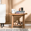 Duschbänk – Vattentät Duschpall med Böj Sits – 60,5 x 34 x 48 cm – Brun