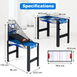 6‑i‑1 – spelbord för barn och vuxna, multifunktionsbord med basket, biljard airhockey