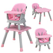 i – Barnstol och Matstol Lärbord Byggblocksbord – 6 1 58 x 58 x 98 cm – Rosa