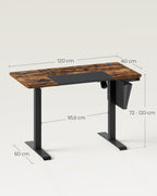 Bureau - Elektrisch bureau - Met wielen en opbergtas