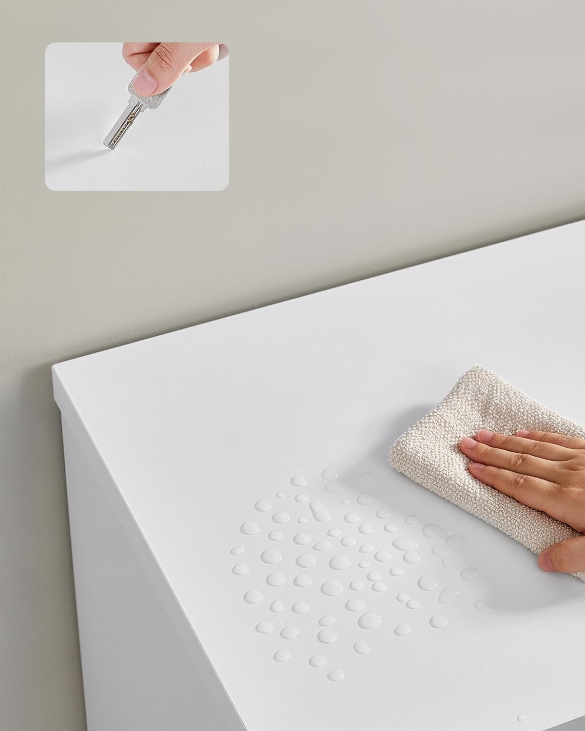 Tv-meubel – Met LED-verlichting en open planken – Wit