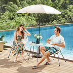 Tuinmeubelset – Ergonomisch design – 2 stoelen en tafel – Wit