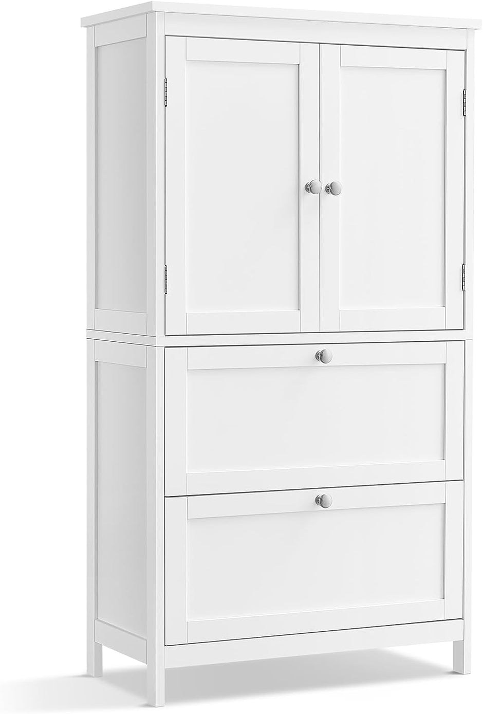 Badkamerkast – Verstelbare plank – 2 Lades – Wit