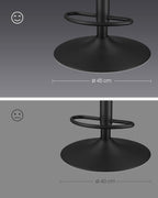 Barkrukken Set van 2 – Verstelbaar & Draaibaar – Met Rugleuning en Gewatteerd Zitvlak