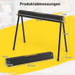Arbetsbock – pack upp till belastningskapacitet Fällbara bockar Sågbock med stödstänger – 2 500 kg 2 x 4 94 x 47 x 74 cm – Svart