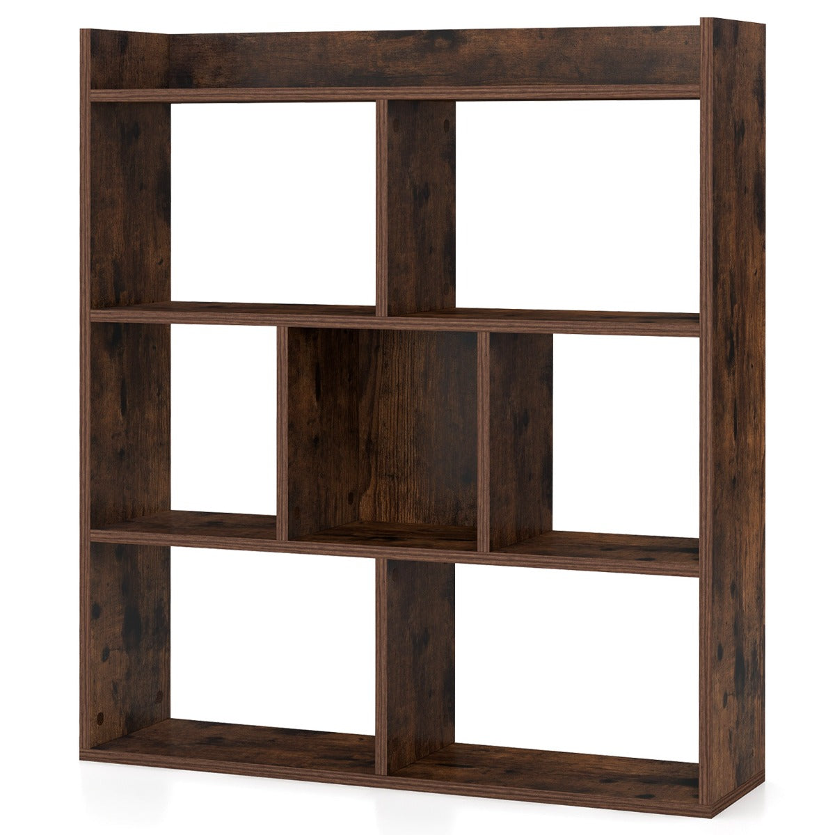 Bokhylla – med kuber Ställhylla Kubhylla Förvaringshylla – 7 80 x 20 x 90 cm – Kaffe