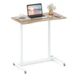 C – formad skrivbord med hjul höjdjusterbart datort Ståbord – 70-106 cm – Natur