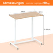 C – formad skrivbord med hjul höjdjusterbart datort Ståbord – 70-106 cm – Natur