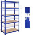 Stellingkast – 160 x 80 x 40 cm – voor 130 kg per plank – staal met poedercoating – set van 2