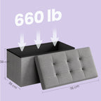 Bank met Opbergruimte – 38 x 76 x 38 cm – Zitkist – Multifunctioneel