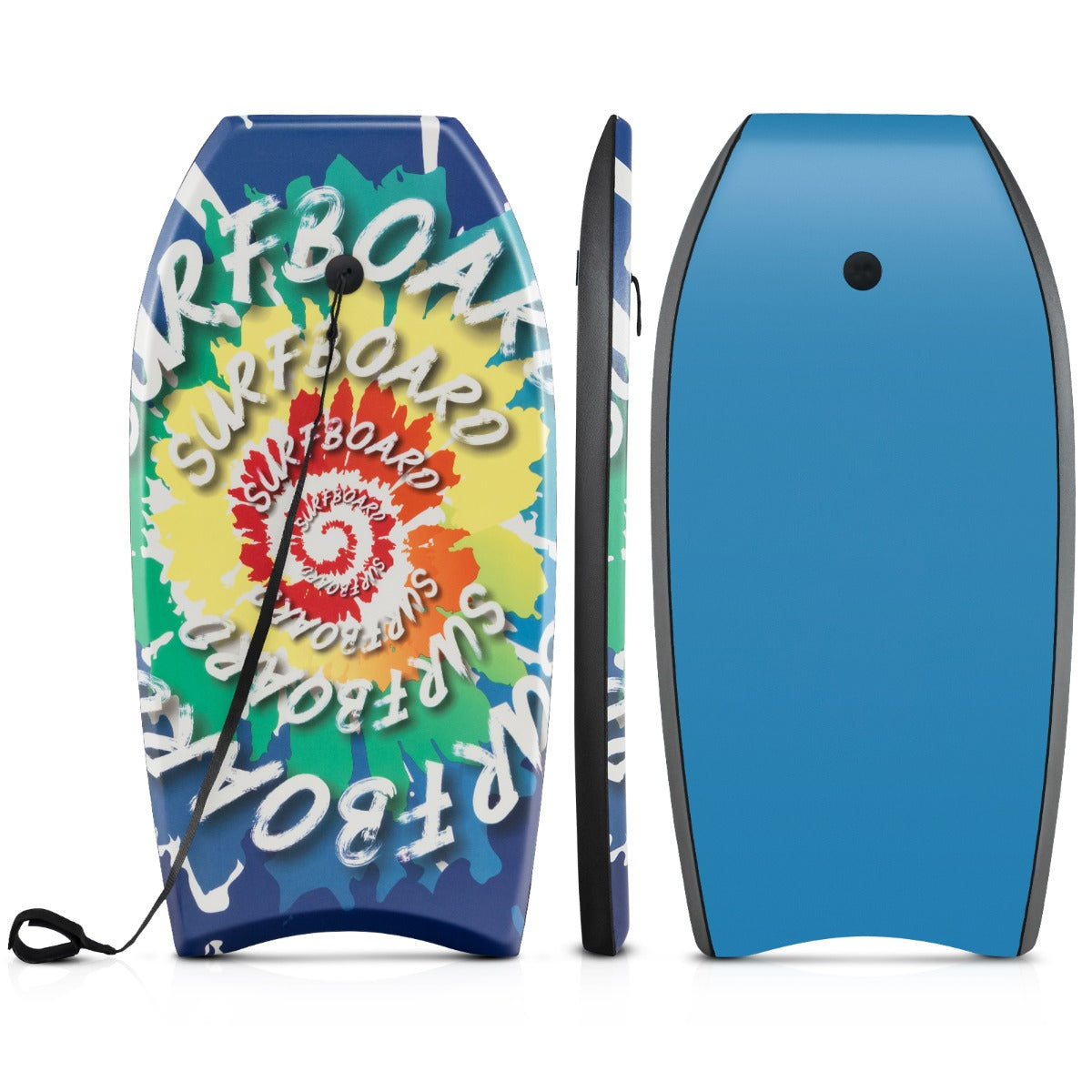Långt – bodyboard för barn med EPS kärna och XPE överdel HDPE underlag surfbräda virvelmönster – 84 cm – Färgglad