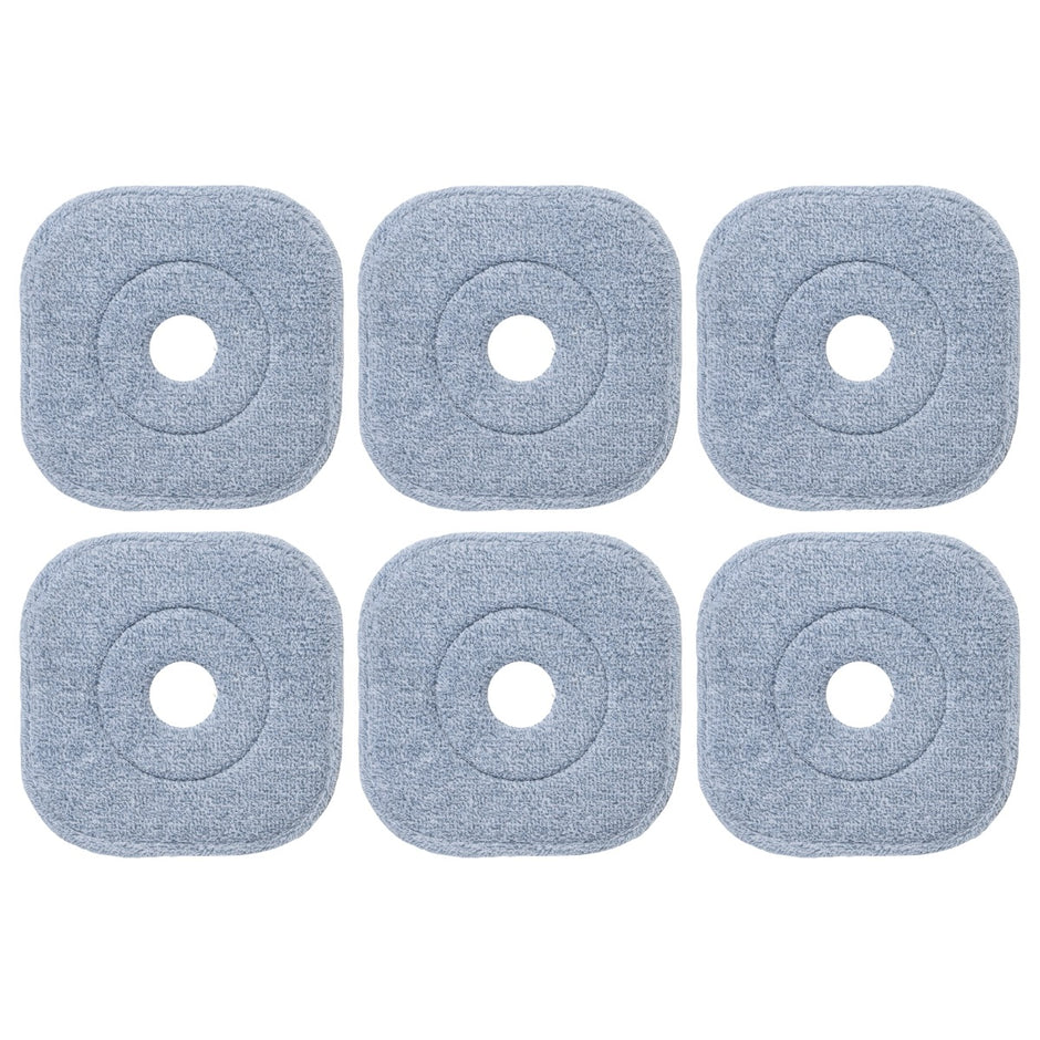 delat – set med reservmoppskallar Mikrofibermopp Reservöverdrag Avtagbar – 6 26,5 x 26,5 cm – Grå