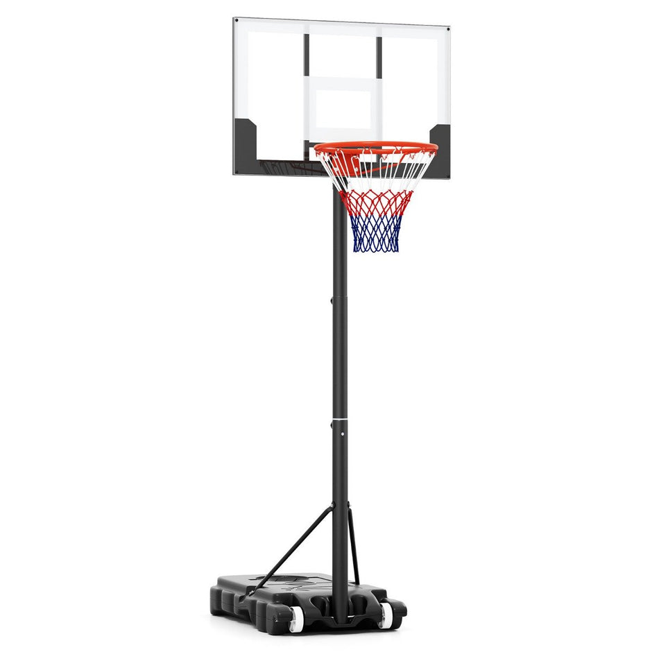 Utomhus – basketkorg, justerbar basketställning cm/170-230 cm – 155-210 – Svart och vit