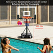 Utomhus – basketkorg, justerbar basketställning cm/170-230 cm – 155-210 – Svart och vit