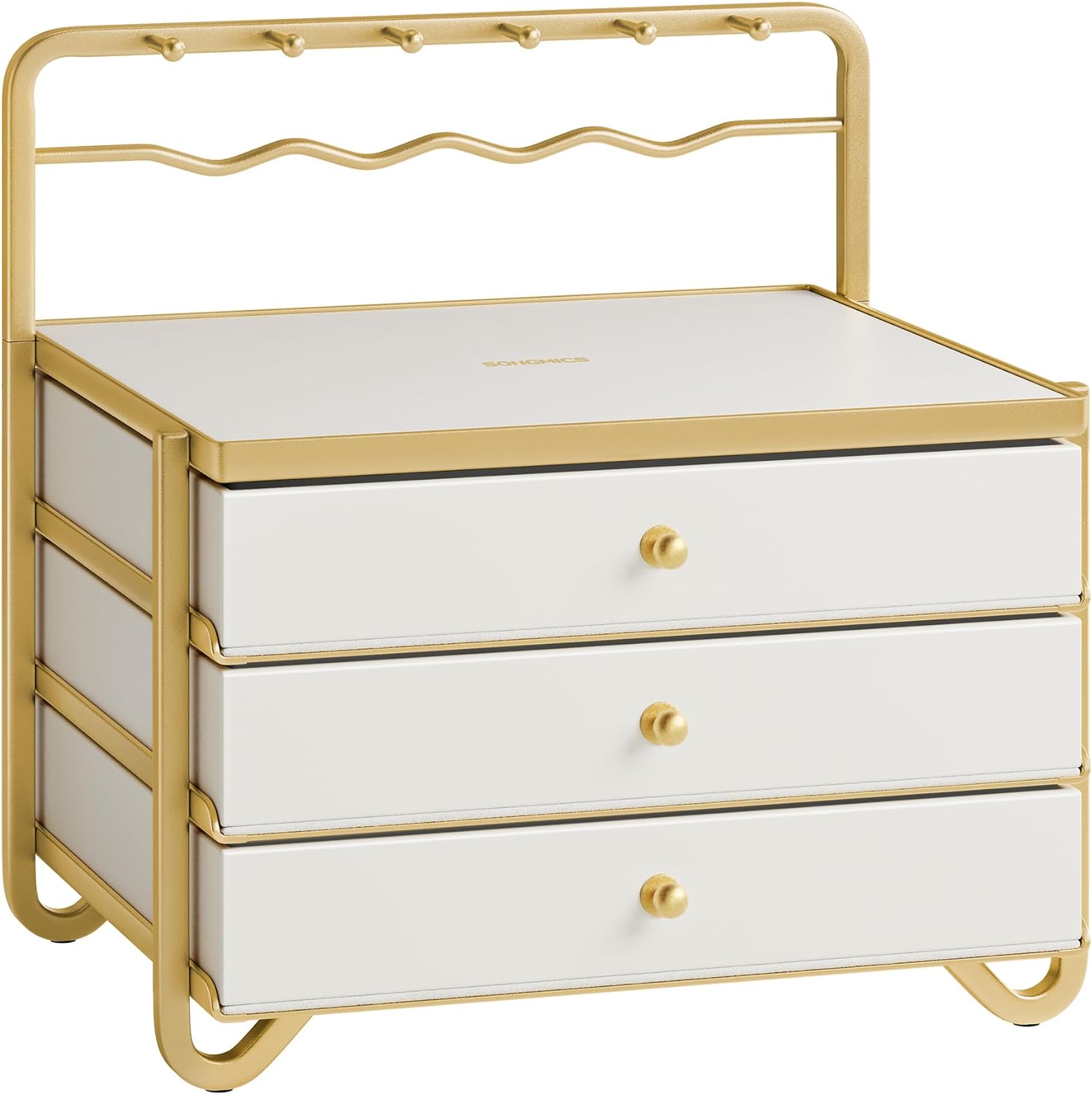 Sieradendoosje – 3 lagen met lades – Zwart Goud