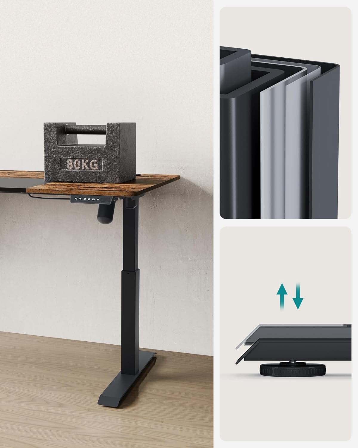 In hoogte verstelbaar Bureau - 70 x 160cm