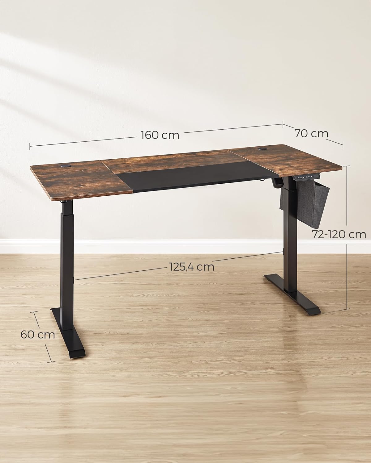 In hoogte verstelbaar Bureau - 70 x 160cm