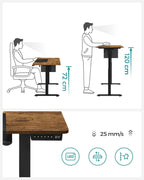 Bureau - Elektrisch bureau - Met wielen en opbergtas